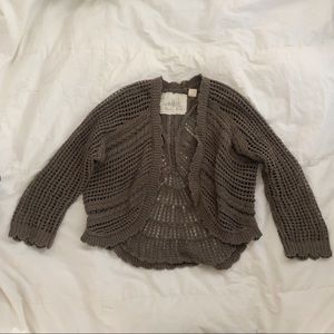 anthropologie angel of the north cropped cardigan
